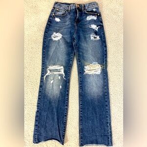 m1858 New York Beverly Highrise Crop With 6” Cuff And Fray Hem Women’s Size 6/28
